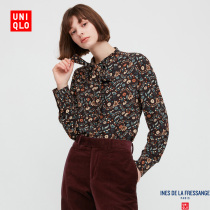 Uniqlo designer collaboration women's dress fancy bow tie shirt (long sleeve) 432111