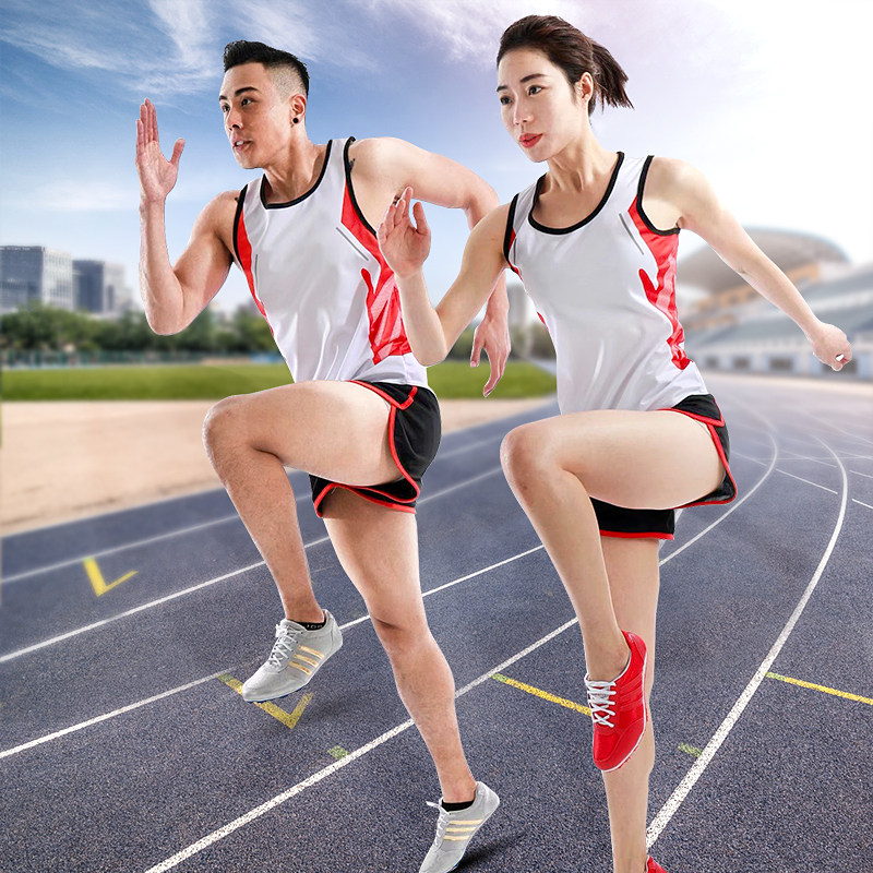 田径精英体考运动服男马拉松跑步套装短跑女专业比赛服装训练背心