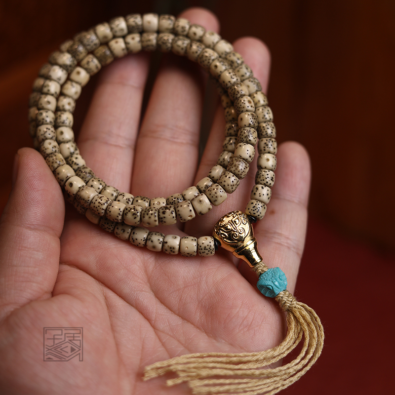 子鱼居原生态星月菩提6*5mm108颗手链手串文玩念珠配饰手工原创