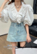 X2韩国夏季新款牛仔短裙女宽松a字百搭显瘦包臀小个子大码半身裙