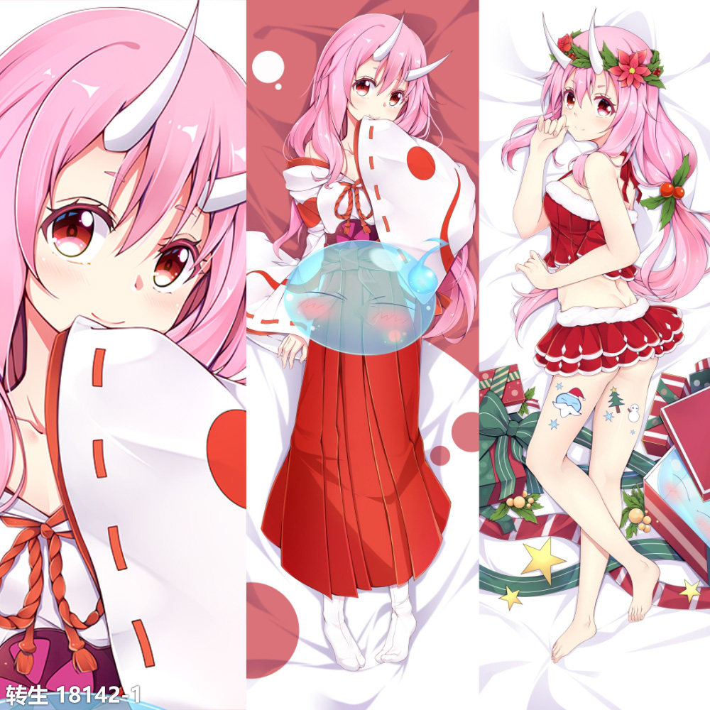 一折动漫抱枕宅男_巫女姬朱菜等身抱枕 转生史莱姆周边二次元动漫靠枕