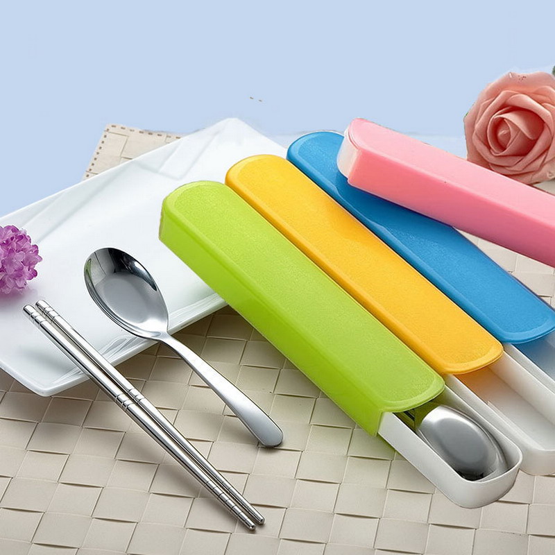 筷子勺子套装餐具盒便携学生筷子勺子套装上班族学生餐具套装勺筷