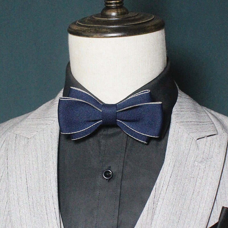 领结领_简约男士领结新郎伴郎主持人婚礼蝴蝶结西装白色衬衫领花配饰