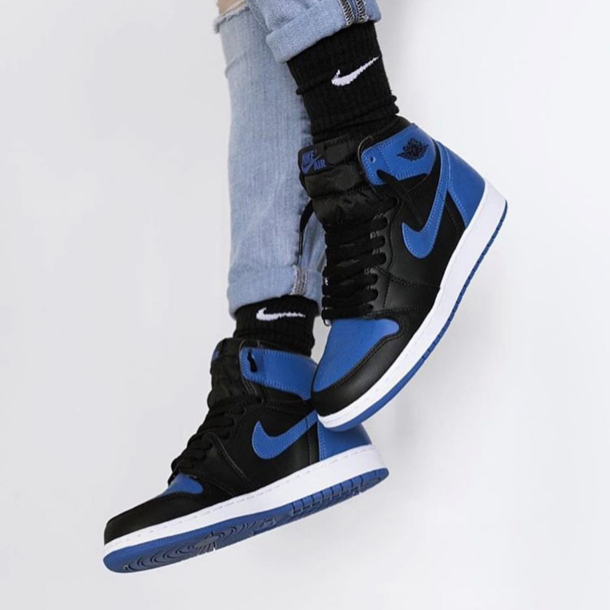 air jordan 1 og retro royalblue aj1黑蓝 乔1 皇家蓝555088-007