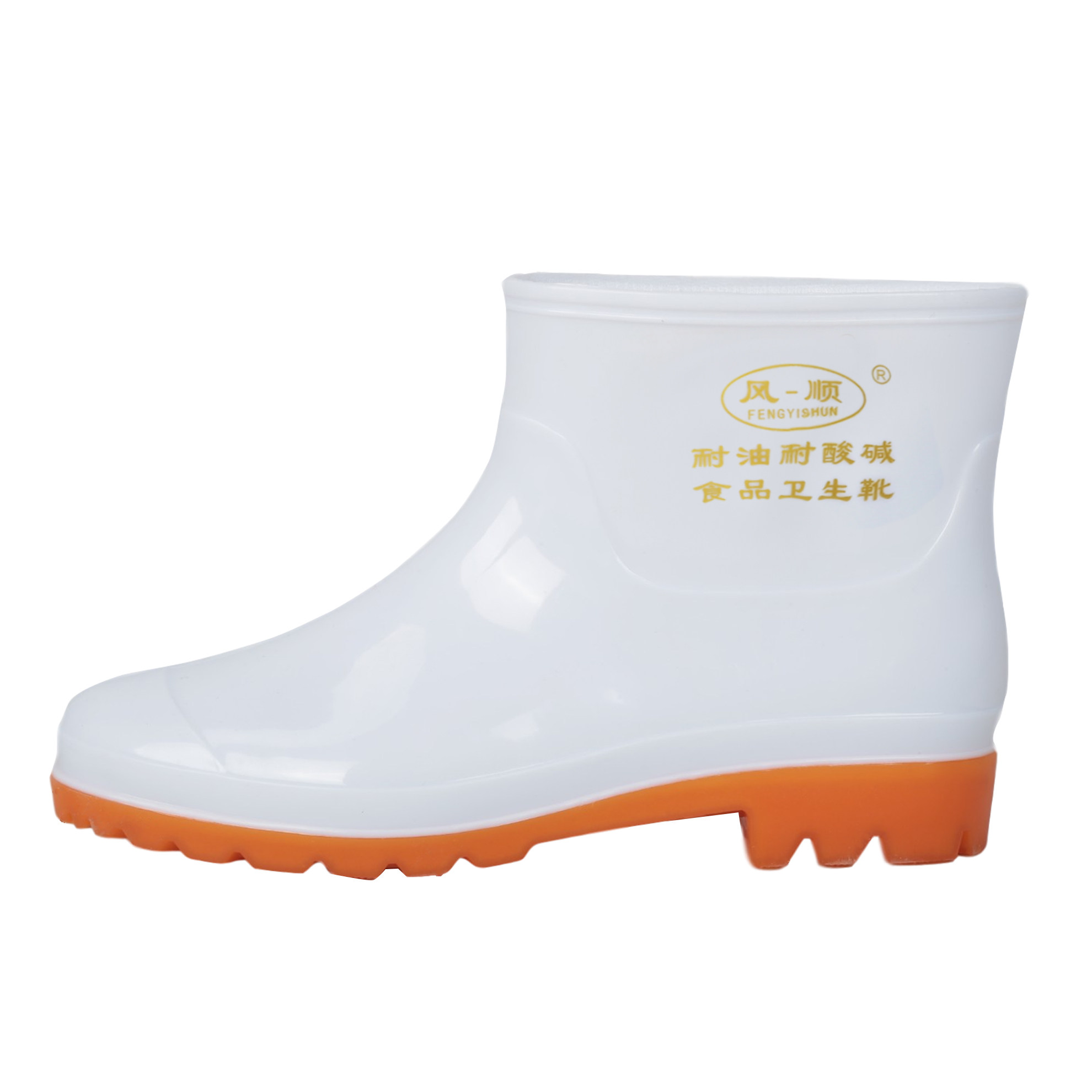 低筒白色雨鞋防滑低帮食品水鞋浅筒雨靴短筒水靴耐油耐磨劳保胶鞋