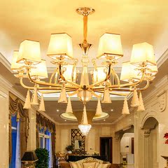 美式客厅吊灯欧式水晶吊灯简约现代餐厅卧室吊灯大气奢华客厅吊灯