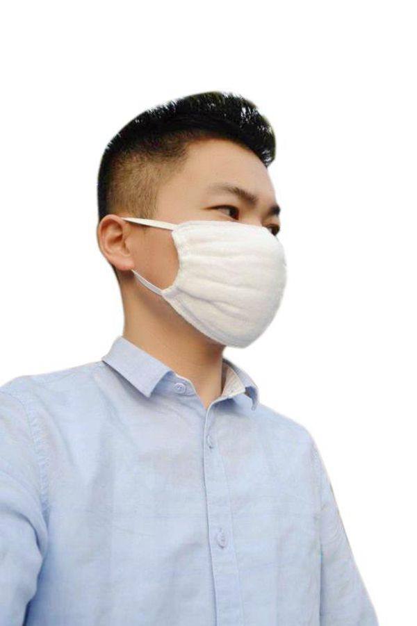 脱脂纱布口罩12层16松紧挂耳防风透气可水洗男女通用白色10装劳保