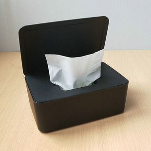 日本带盖防尘湿纸巾盒 湿纸巾盒家用桌面密封空盒子湿巾盒口罩盒