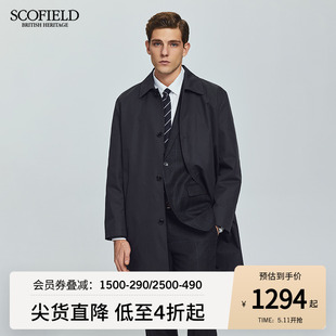 SCOFIELD男装春季2024年新款外套英伦商务休闲复古潮流中长款风衣