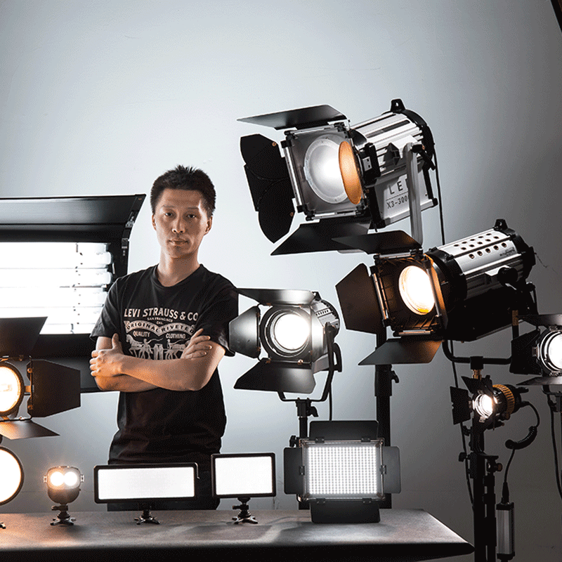 贝阳200w影视led聚光灯电影灯2000影视灯光长亮灯冷光灯拍照补光灯