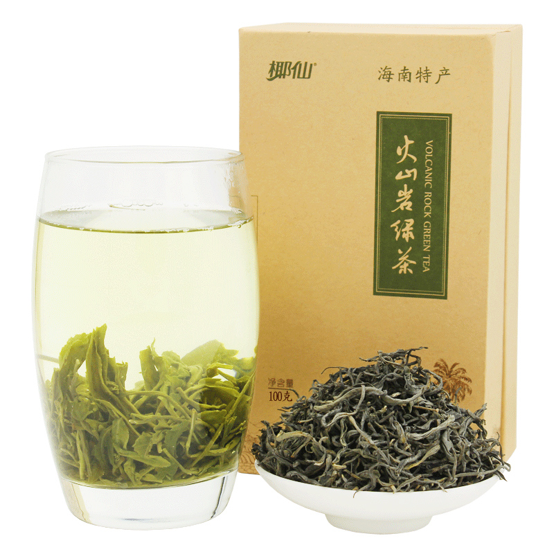 海南绿茶 椰仙火山岩绿茶 特级明前茶叶 盒装100g新茶