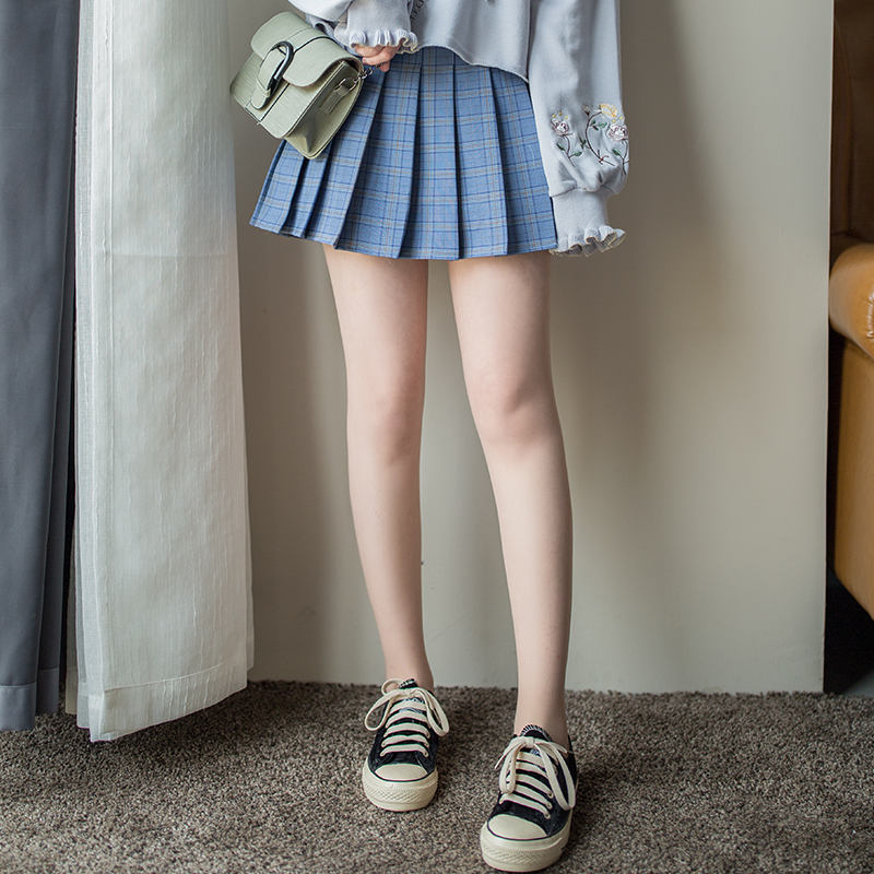 yellow Pleated skirt Short skirt Paige College wind skirt Emptied ulzzang Plaid skirtsin the Women's clothing/Boutique , Skirts category - from Buy2taobao.com to provide professional Taobao agent buy service