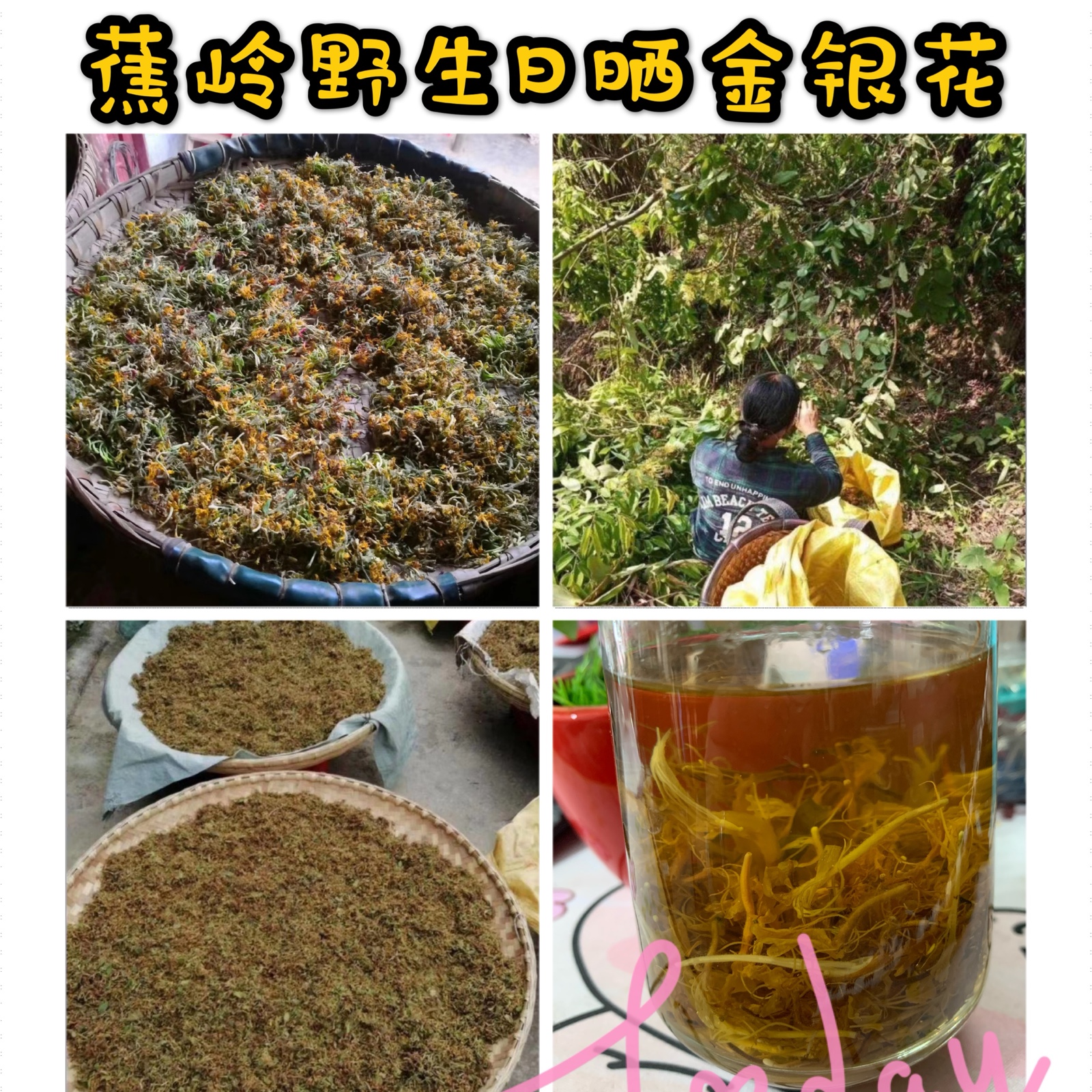 梅州蕉岭客家特产农家干货土特产清热纯天然深山野生金银花茶250g