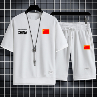 中国国家队短裤运动服男女2024夏季国服休闲T恤短袖训练教服