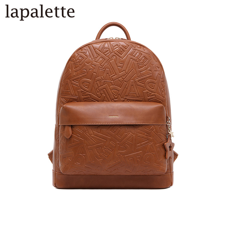 lapalette小马包邮秋冬新款字母学院女休闲双肩包bb7ac040