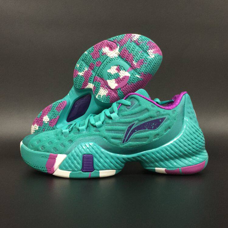 热销夜光球鞋_李宁正品空袭3云减震耐磨高帮夜光男专业篮球鞋abal043