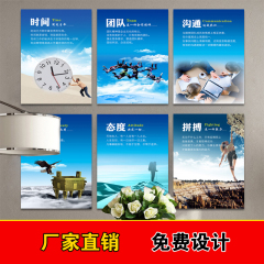 企业文化挂画会议室壁画办公室装饰画公司标语励志海报定制无框画