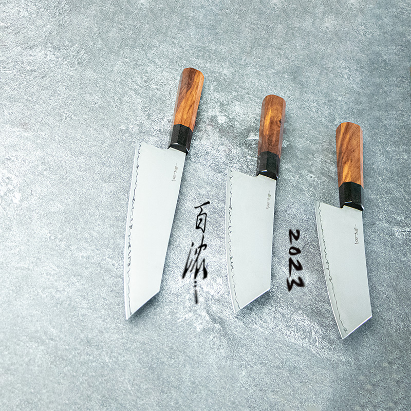 百浓厨刀日式菜刀菜切型牛刀主厨刀通体夹S35VN切付大V面蛤刃