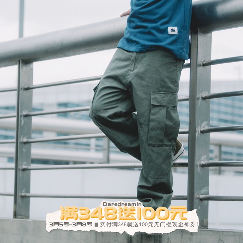 Daredreamin|四代竹节工装裤工装休闲长裤 宽松直筒多口袋军裤在类目 男装, 休闲裤中 - 来自Buy2taobao.com提供专业的淘宝代购服务