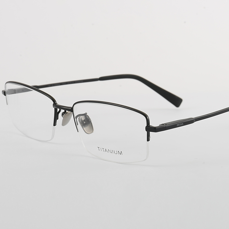 超轻纯钛近视眼镜架半框男眼镜框商务潮近视多焦点眼镜半框弹簧腿