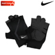 Nike耐克手套新款运动手掌护具黑色魔术贴款健身装备训练半指手套