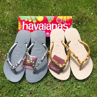 mcm巴西限量多少錢 巴西正品哈瓦那Havaianas slim metalisse女士高端金屬亮片人字拖 mcm