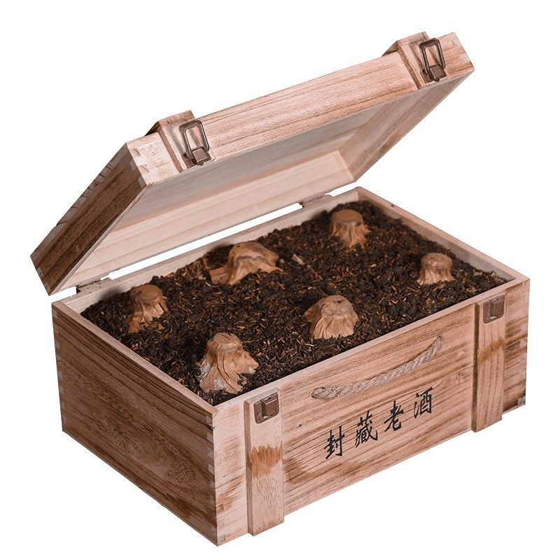 新品酱香型白酒配制而成酒纯粮食高粱53度木箱老酒盒装送礼盒整箱