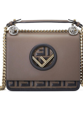 fendi芬迪包包女包斜挎包链条包kanif标老花手提翻盖