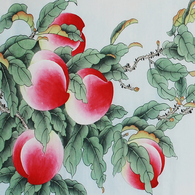 凌雪 工笔名家《馨香长寿》