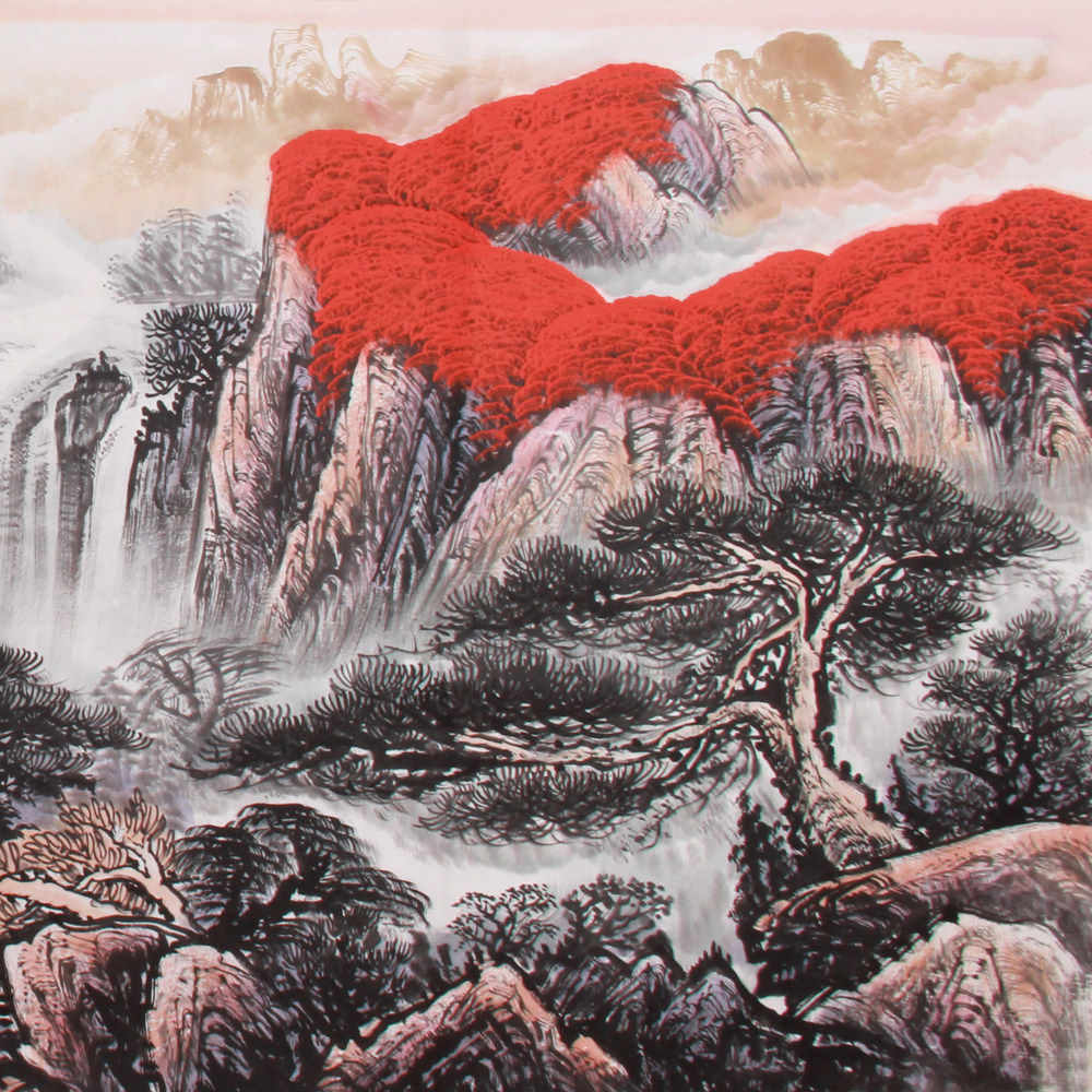 赵弘《精品山水系列小六尺 天开鸿运》