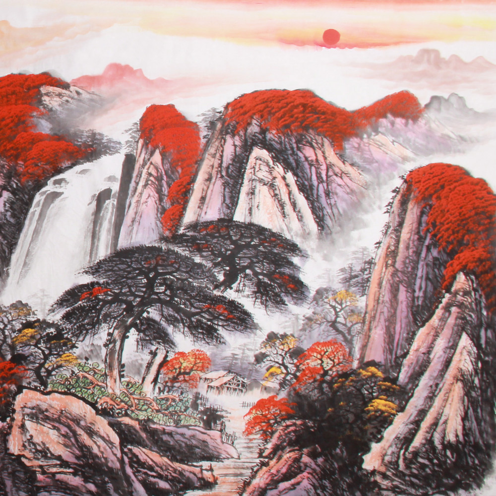 蒋伟《精品山水小八尺系列 天开鸿运》 国家一级美术师