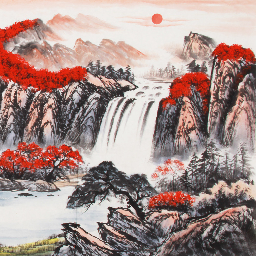 陈克永《精品山水系列小六尺 鸿运当头》