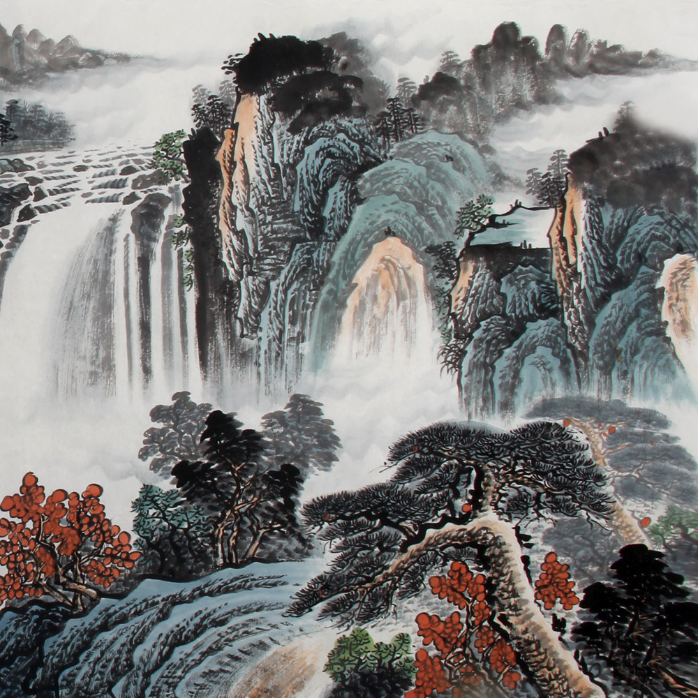 王岩《精品山水小八尺 山居福地》