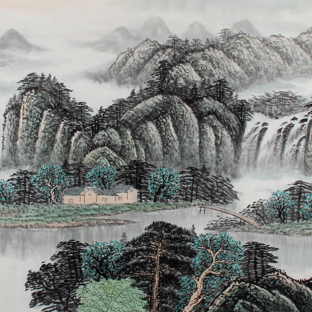 吴成建《精品山水小八尺 山川竞秀》