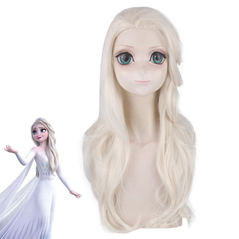 frozen2 冰雪奇缘2 艾莎公主假发 elsa cosplay披肩造型散发长发