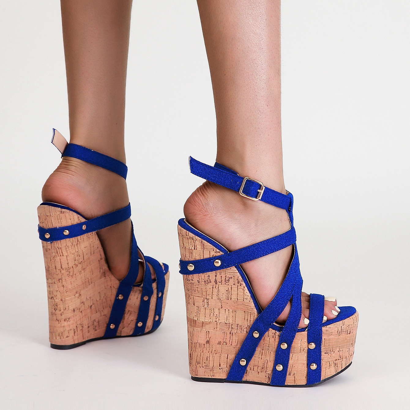 厚底松糕跟坡跟防水台凉鞋