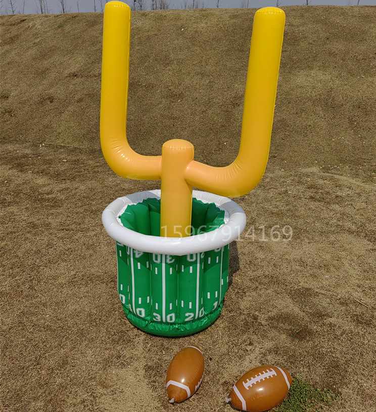 充气玩具益智儿童亲子游戏道具大型体育模型教具玩具橄榄球架冰桶