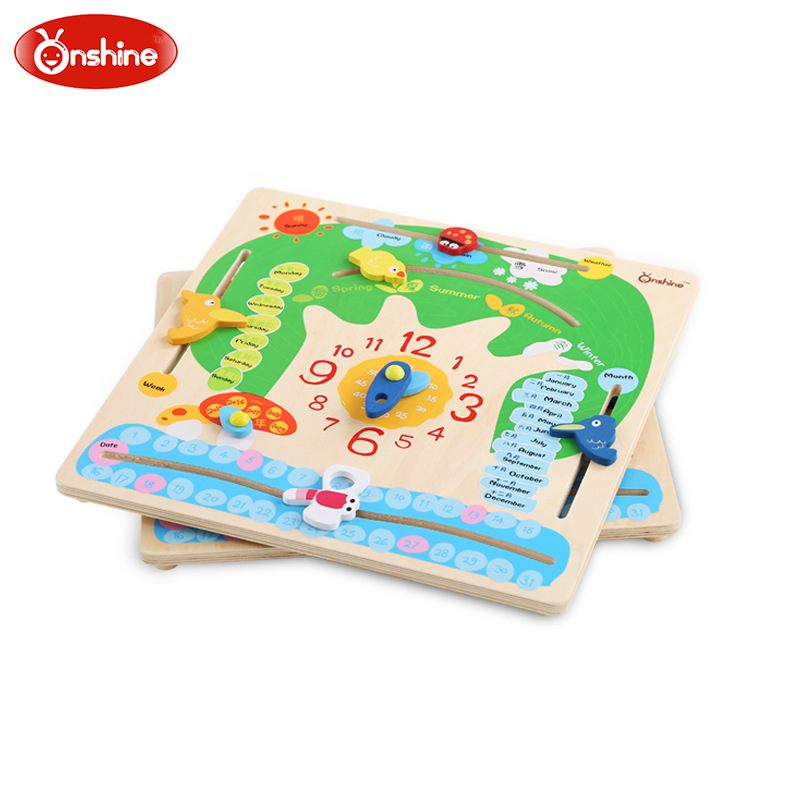 calendar wooden Clock Jigsaw puzzle Hanging plate multi-function children Puzzle Early education cognition Toys 0.5in the Toy/Childs/Puzzle/Building block/Model , Beads/Jigsaw/Pair/Disassembly/Beat Toy , Jigsaw/Puzzle category - from Buy2taobao.com to provide professional Taobao agent buy service