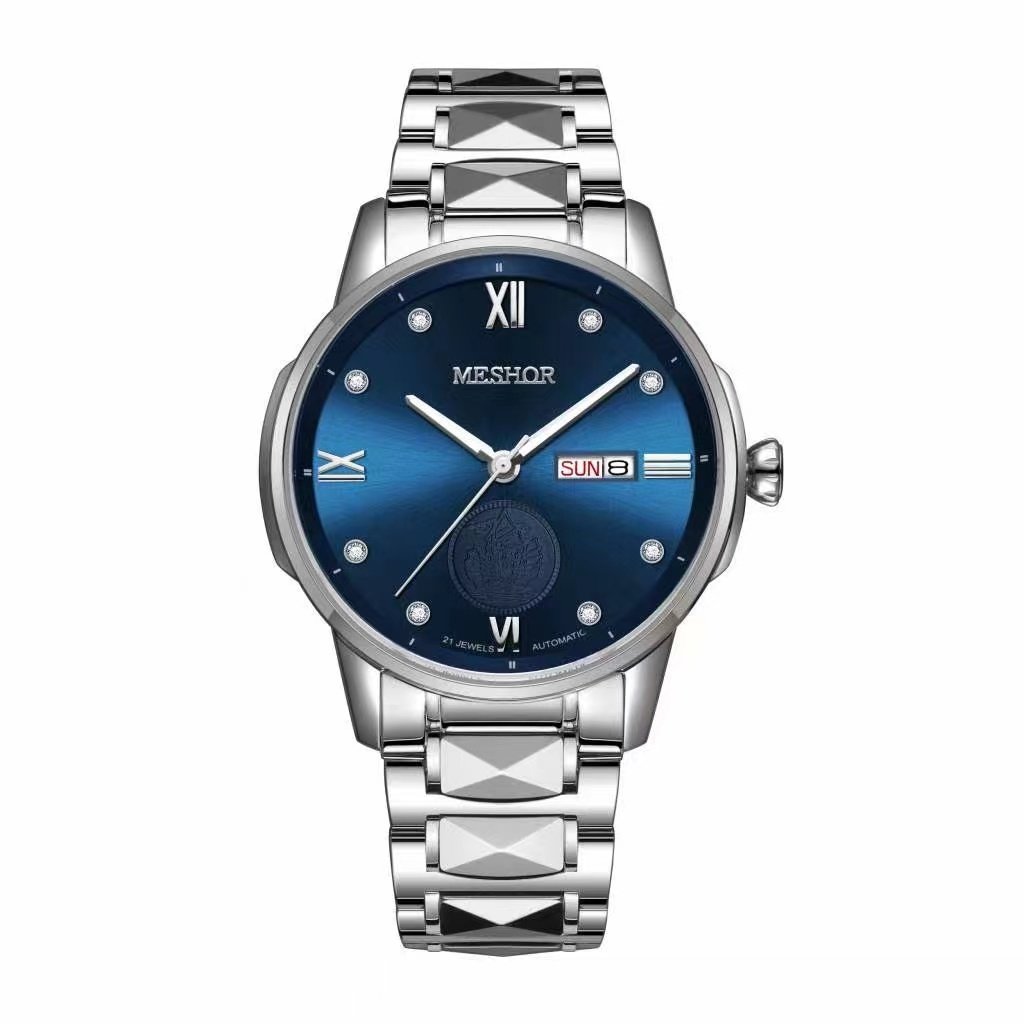 2022年新款名梭meshor手表乘风破浪男表钨钢机械表防水情侣表9088