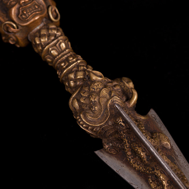 【仲济禅寺】铜三面佛金刚杵 佛力加持