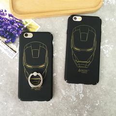 钢铁蝙蝠侠苹果7手机壳iphone6s/7plus保护套薄指环支架全包硬壳