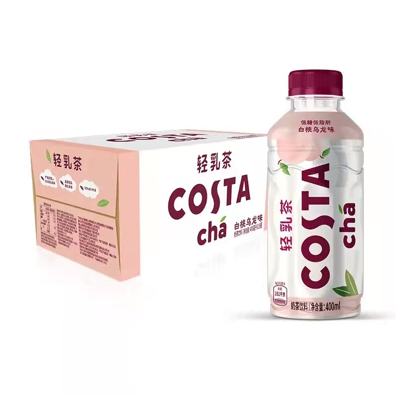可口可乐咖世家白桃乌龙味轻乳茶400ml15瓶装整箱果味奶茶饮料