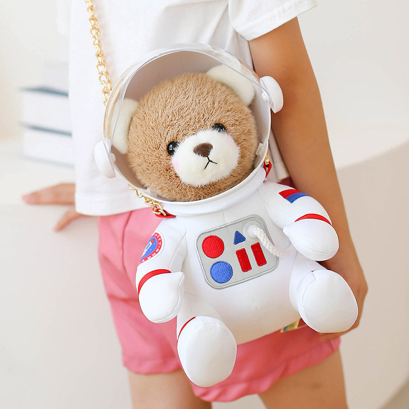 创意太空熊网红宇航员公仔小熊毛绒玩具泰迪熊玩偶送男女儿童礼物