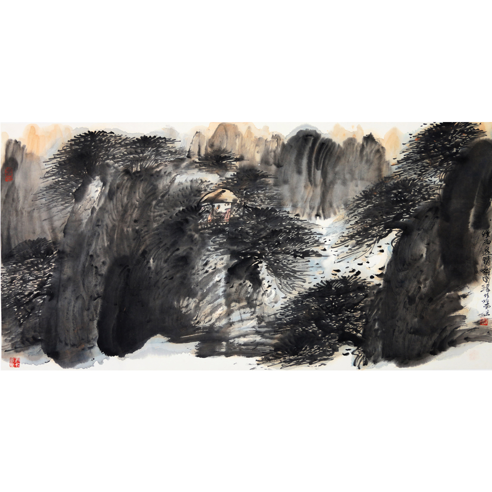 罗国玮先生 《烟雨逸情》山水画大家 国家一级美术师