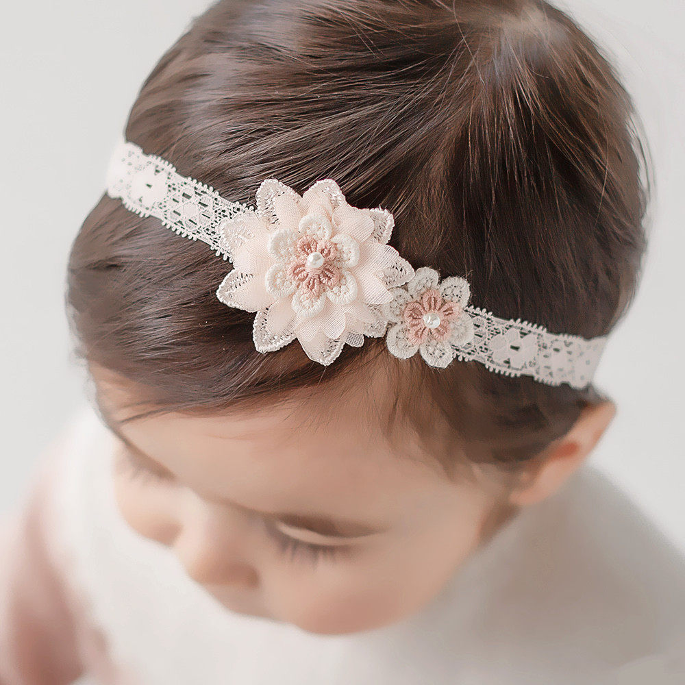 韩国女婴儿发带女宝宝发箍头花百天发饰周岁发带公主婴幼儿护卤门