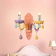 北欧马卡龙彩色水晶壁灯客厅卧室儿童房美式女孩公主家装灯具灯饰