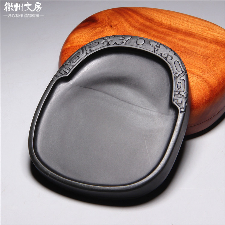 中国歙砚匠心老砚胚制砚老坑眉纹收藏歙砚龙尾砚素砚精品文房
