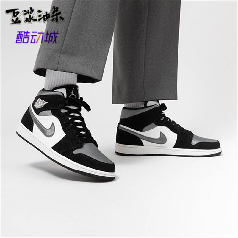 air jordan 1 aj1 mid satin 丝绸伯爵 白黑蓝灰脚趾 852542-011
