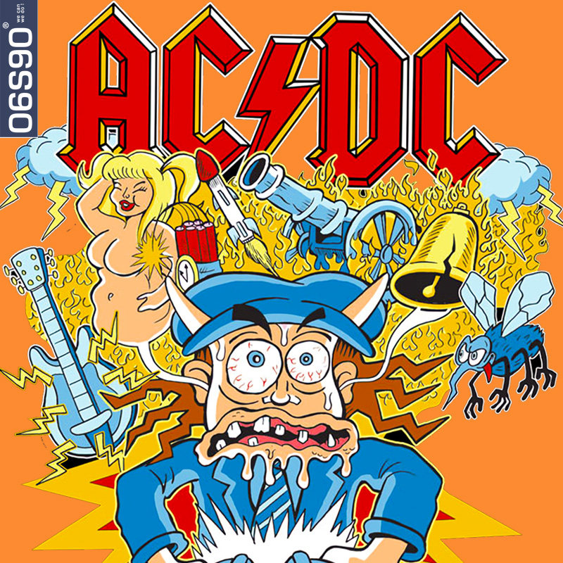 布鲁斯摇滚乐队acdc乐队港风t恤男潮牌金属乐爱好者短袖男纯棉