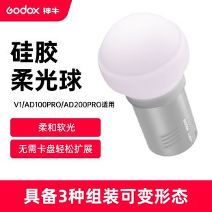 厂家godox神牛AK-R22硅胶柔光球V1闪光灯柔光罩适用AD100pro圆形